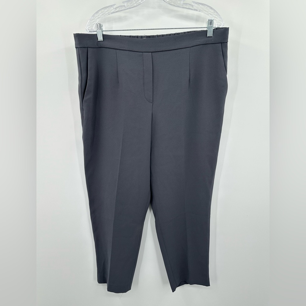 Aritzia Babaton Women's Gray Conan Cropped Ankle Trouser Pants Size 16